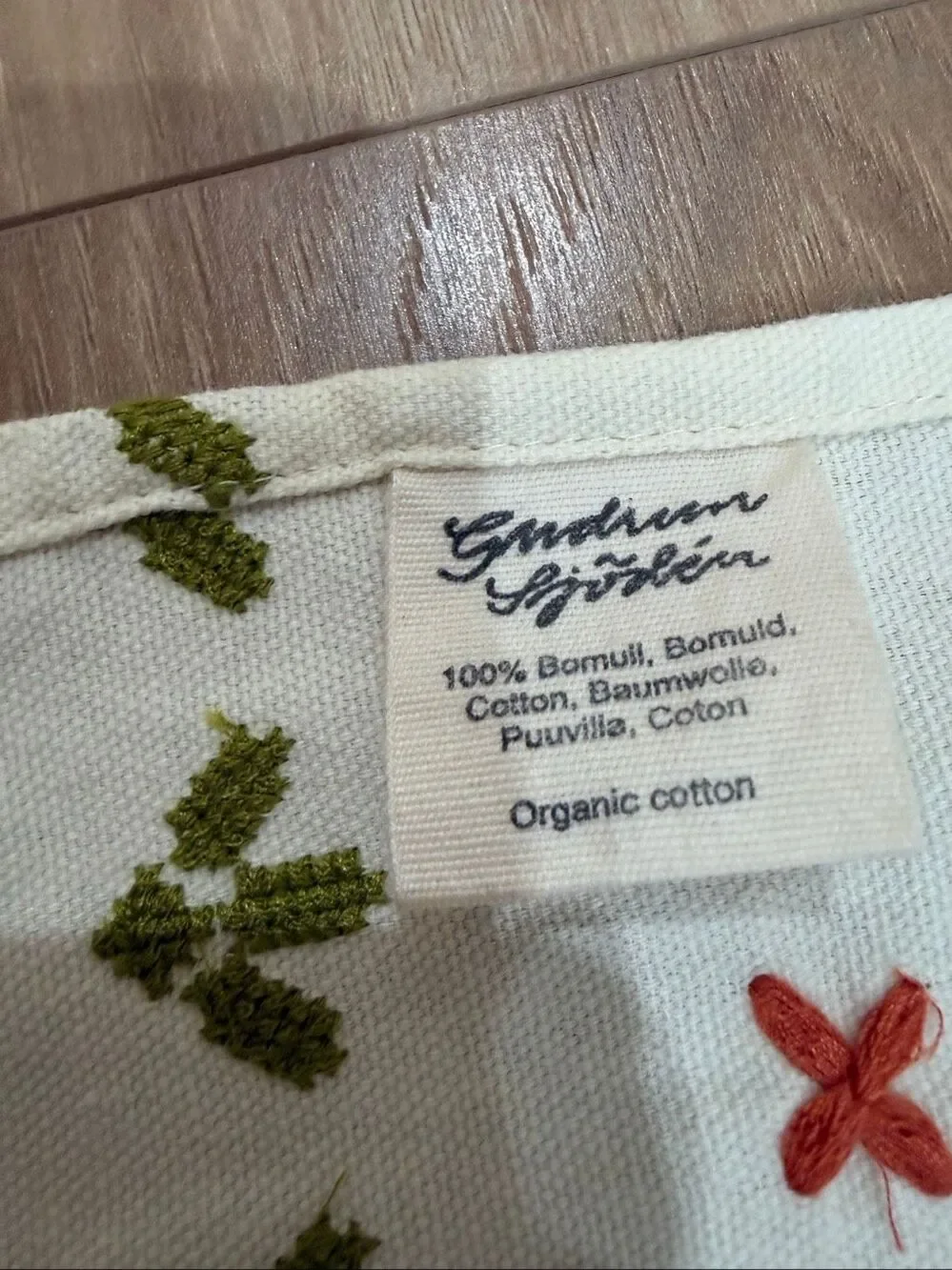 Gudrun Sjoden embroidered new kitchen towel